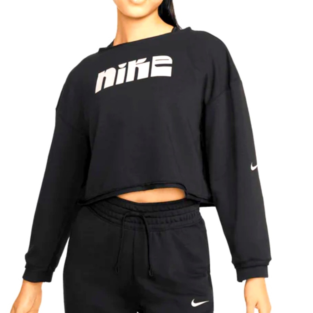 NIKE WOMEN'S FLEECE TRAINING SWEATSHIRT / BLACK Size: Small